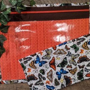 Project Bag - Cross Stitch Project Bag - Document Organization Bag - Butterflies in Flight Collection