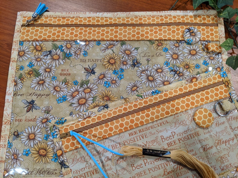 Cross Stitch Documents Vinyl Project Bag Teachers School Projects Needle Work Music Books sku-MMB Knitting Project Bag