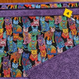 Project Bag - Cross Stitch Project Bag - Document Organization Bag - Egyptian Cats