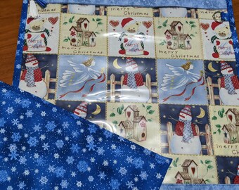 Project Bag - Cross Stitch Project Bag - Document Organization Bag -  Christmas Angels