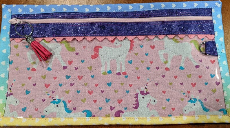 Project Bag -  Cross Stitch Project Bag - Needle Work - Vinyl Front - Youthful Stitchers Variety