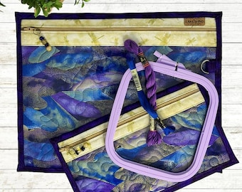 Project Bag for Cross Stitch, Embroidery, Needlework, Sewing - Geometrics & Patterns Collection