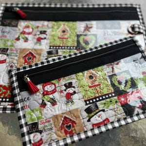 Project Bag for Cross Stitch, Embroidery, Needlework, Sewing - Hello Winter