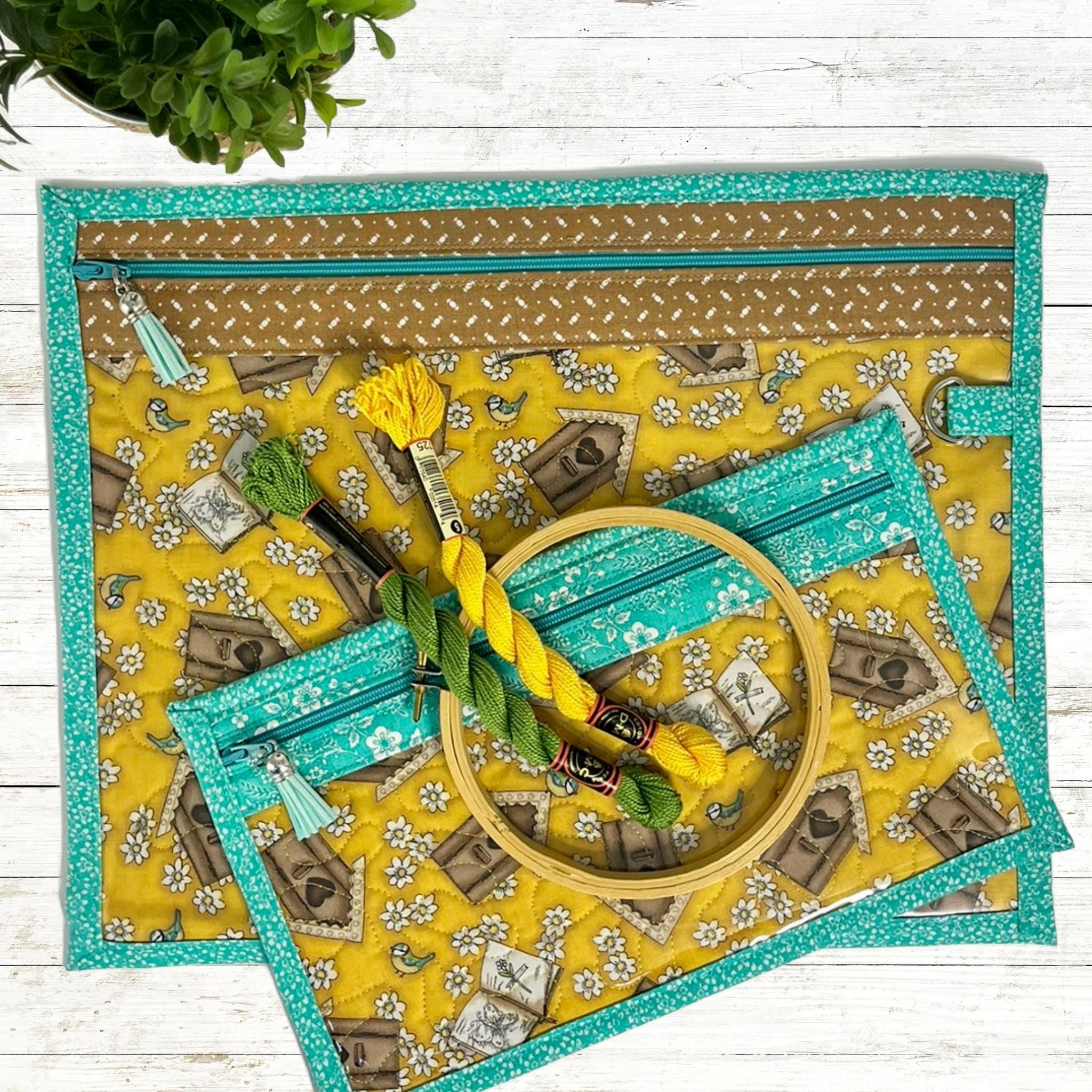 クロスステッチ、刺繍、手芸、裁縫プロジェクト用プロジェクトバッグ