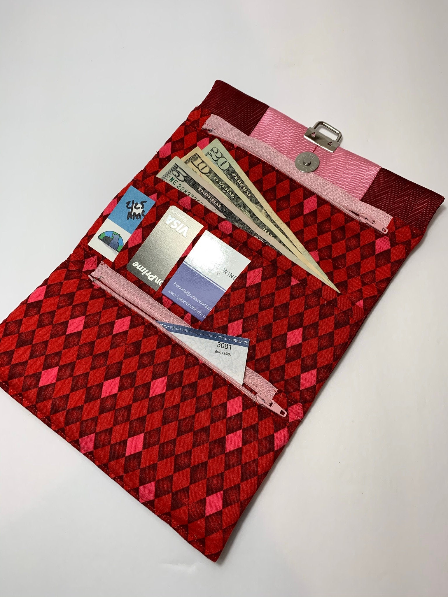 Seatbelt Wallet Tri-fold Ladies Wallet 