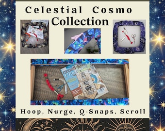 Grime Guard for Q Snaps - Hoops - Stretcher Bars - Scroll and Nurge  Frames - Cross Stitch - Embroidery - CELESTIAL-COSMO COLLECTION