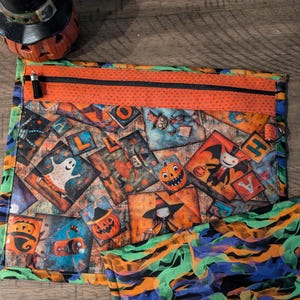 Project Bag - Cross Stitch Project Bag - Document Organization Bag - Halloween Party