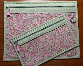 Project Bag for Cross Stitch, Embroidery, Needlework, Sewing - Flower Collection