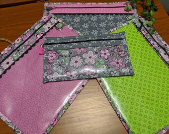 Bolsa para proyectos - Bolsa para proyectos de punto de cruz - Bolsa para organizar documentos - Colección Flower Fields