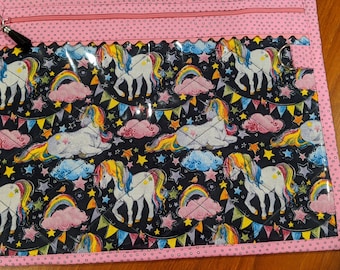 Bolsa para proyectos - Bolsa para proyectos de punto de cruz - Bolsa para organizar documentos - Colección Youthful Stitchers