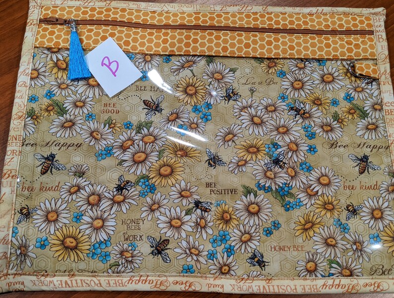Cross Stitch Documents Vinyl Project Bag Teachers School Projects Needle Work Music Books sku-MMB Knitting Project Bag