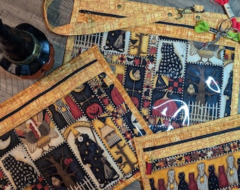 Project Bag for Cross Stitch, Embroidery, Needlework, Sewing Projects-Hallow Witch Party