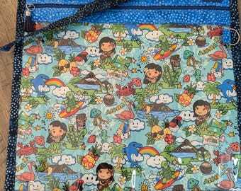 Bolsa para proyectos - Bolsa para proyectos de punto de cruz - Bolsa para organizar documentos - Travel Hawaii