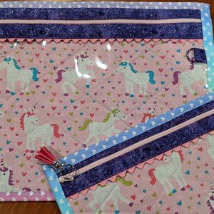 Project Bag -  Cross Stitch Project Bag - Needle Work - Vinyl Front - Youthful Stitchers Variety