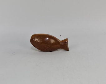 Vintage teak wooden fish