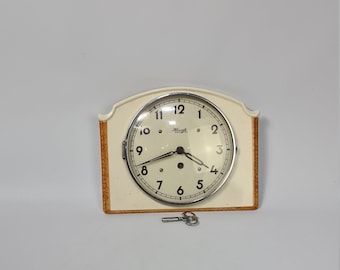 Vintage ceramic wall clock by Kienzel