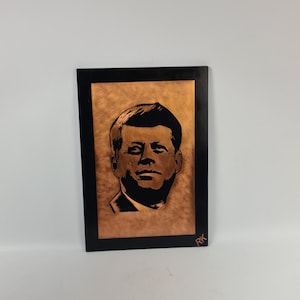 Vintage John F. Kennedy print on Copper