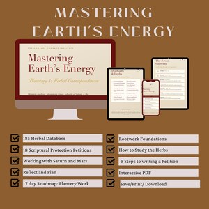 Rootwork Study Guide | Planetary Herb Materia, Protection Work (Interactive PDF) image 2
