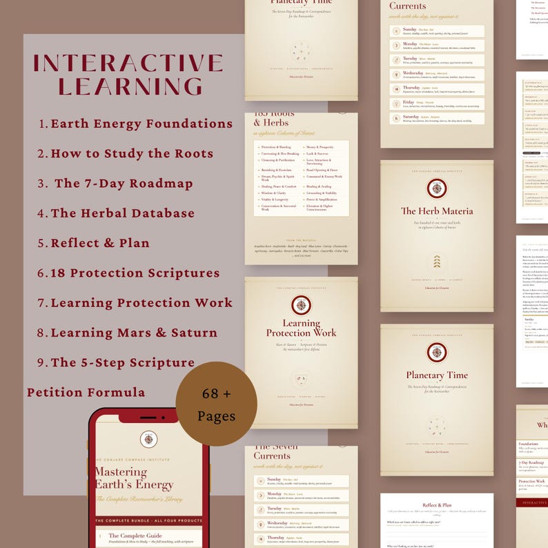 Rootwork Study Guide | Planetary Herb Materia, Protection Work (Interactive PDF) image 4