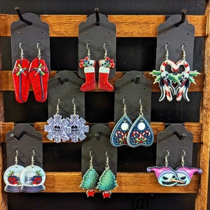 Macabre/Gothic Christmas Themed Earrings