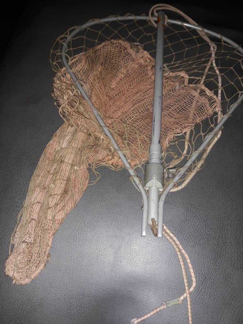 Vintage Dual Layered Folding Fishing Net 