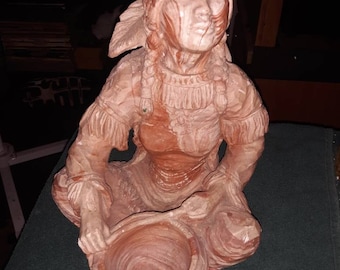 Agatized Petrified Wood?? Native American Sculpture
