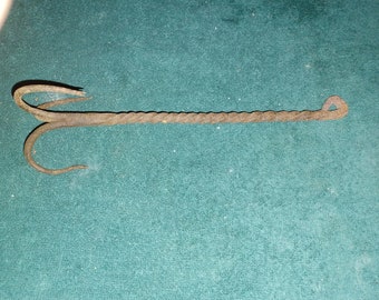 Antique Forged Iron Fishing Treble Hook