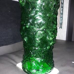 Vintage Green Glass Vase