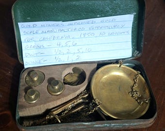 Antique Gold Miners Scales