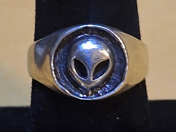 Sterling Silver Alien Ring - image 1