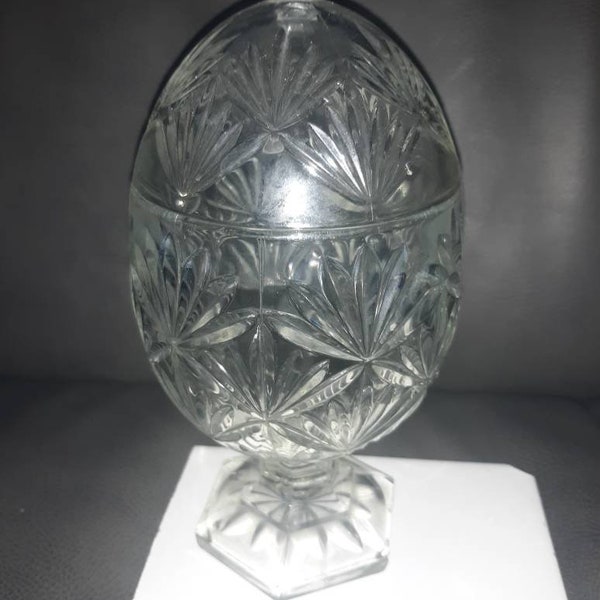 Crystal Egg Candy Dish Etsy