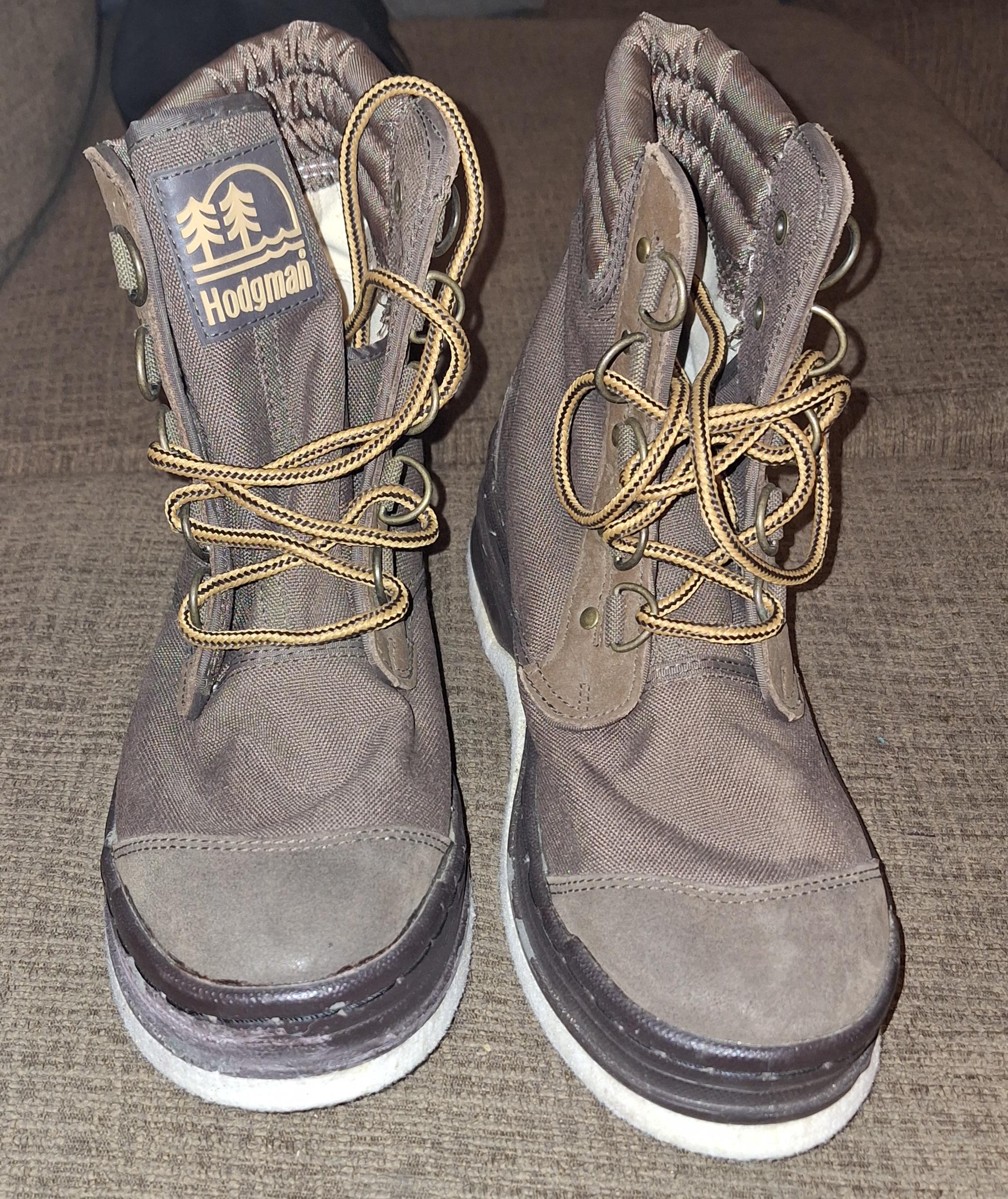 Hodgman Lakestream Vintage fly fishing wading boots Hodgman Classic Wading Fly Fishing Boots Brown Leather Felt  main image 3