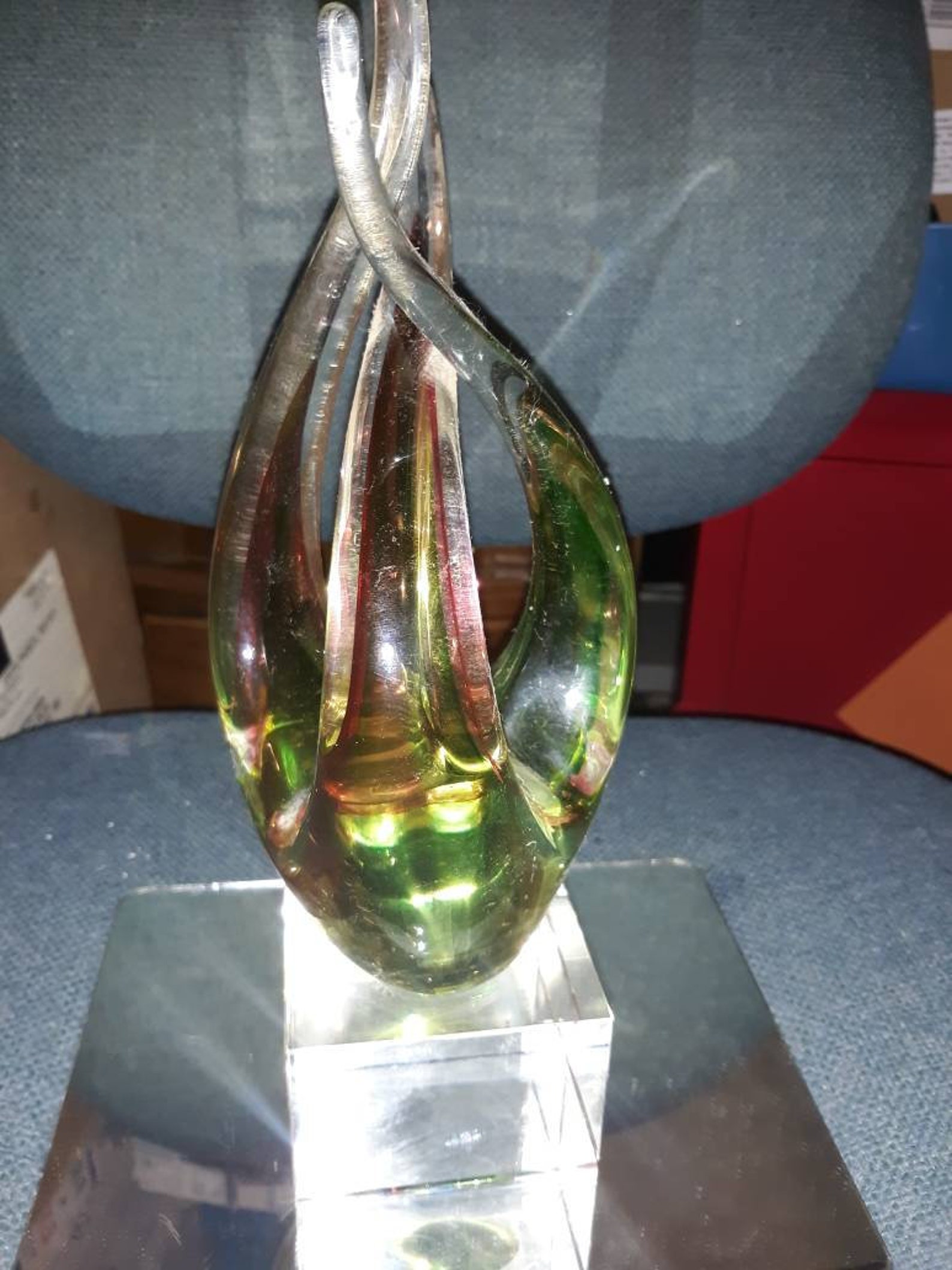 Handblown Glass Love Knot Etsy