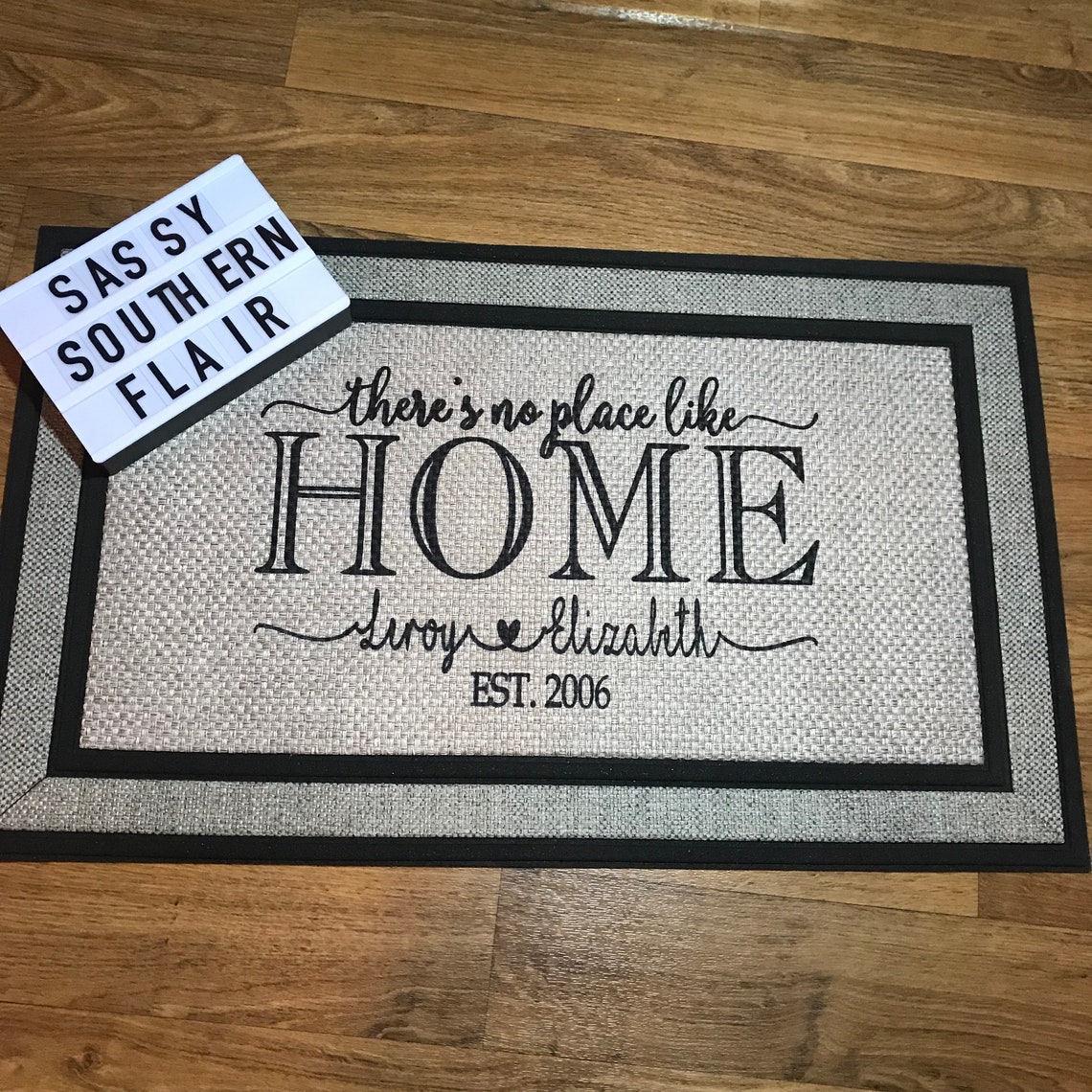Custom Door Mat Personalized Doormat Name and Established Etsy