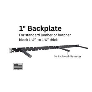 Heavy Duty Floating Shelf Bracket: 1" Backplate, 1.5-2" Thick Shelves