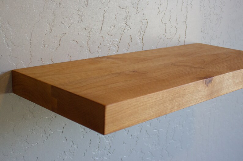 Solid Alder Floating Shelf Custom Built to Your Needs Etsy