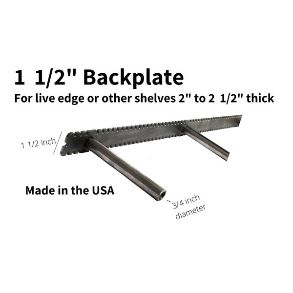 Floating Shelf Bracket - Sheppard Brackets - 1  1/2 back plate - Heavy Duty - Perfect for Floating shelves 2 - 3 inches thick