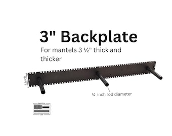 Soporte de repisa flotante de alta resistencia: placa posterior de 3 pulgadas, soporte de estante resistente