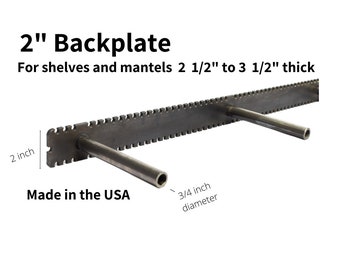 Floating Mantel Bracket - 2 inch back plate - Easy Install - Heavy Duty - perfect for shelves or mantels 2 1/2 - 4 inches thick