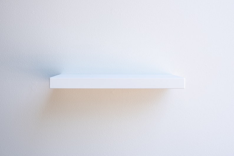 Solid White Floating Shelf Custom Built to Your Needs Etsy