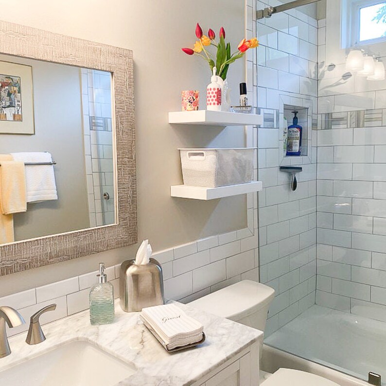 Solid White Floating Shelf Custom Built to Your Needs Etsy