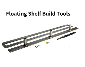 Floating Shelf Build Kit - drilling templates with guide bushings - router templates - 13/16 or 9/16 drill bit - 3/4 template router bit.