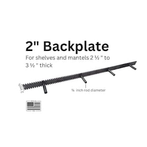 Heavy Duty Floating Mantel Bracket: 2" Back Plate, Easy Install