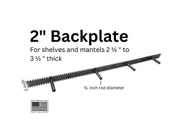 Heavy Duty Floating Mantel Bracket: 2" Back Plate, Easy Install