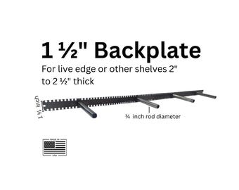 Soporte de estante flotante de alta resistencia - Soportes Sheppard - Placa trasera de 1 1/2"
