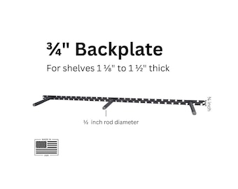 Soporte para estante flotante - Placa posterior de 3/4", fácil instalación