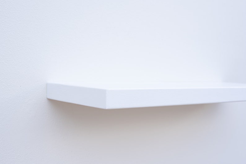 Solid White Floating Shelf Custom Built to Your Needs Etsy
