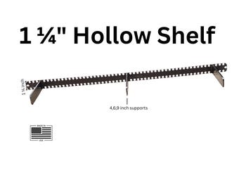 Soportes flotantes para estantes huecos - 1 1/4 pulg. - Resistentes - Montaje en cualquier lugar