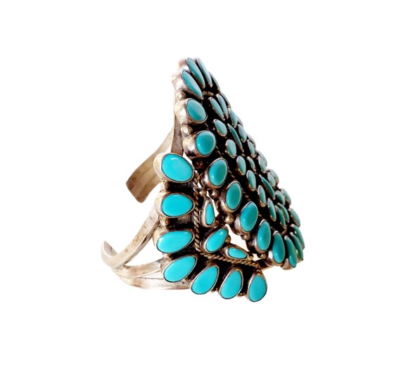 Large Navajo Multi Stone Sleeping Beauty Turquois… - image 3