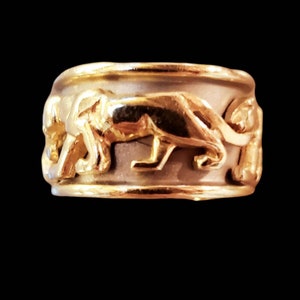 14k Solid Gold Panther Ring Cartier Style